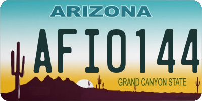 AZ license plate AFI0144