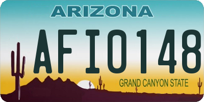 AZ license plate AFI0148