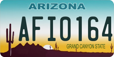 AZ license plate AFI0164
