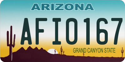 AZ license plate AFI0167