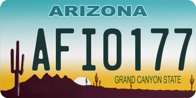 AZ license plate AFI0177