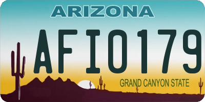 AZ license plate AFI0179