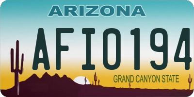 AZ license plate AFI0194