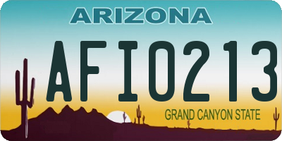AZ license plate AFI0213