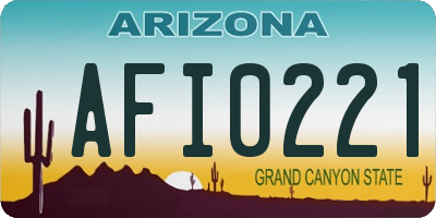 AZ license plate AFI0221