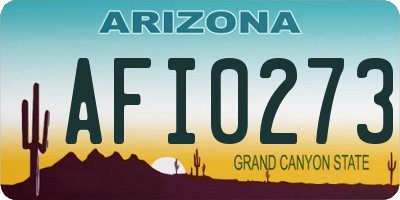AZ license plate AFI0273