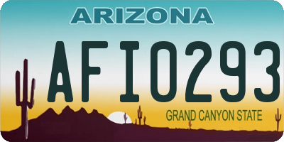 AZ license plate AFI0293