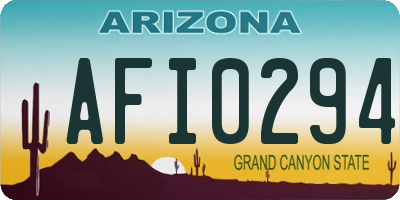AZ license plate AFI0294