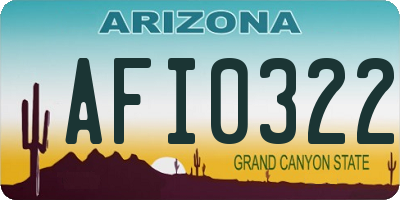 AZ license plate AFI0322