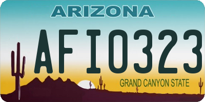 AZ license plate AFI0323