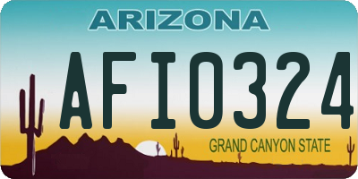 AZ license plate AFI0324