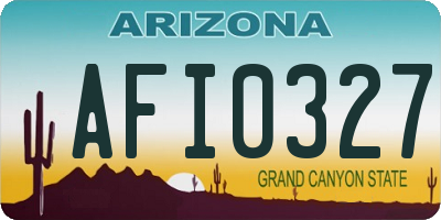 AZ license plate AFI0327