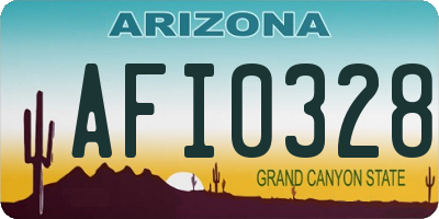 AZ license plate AFI0328