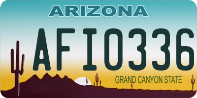 AZ license plate AFI0336