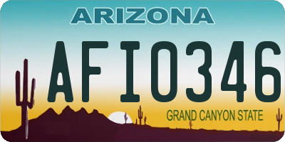 AZ license plate AFI0346