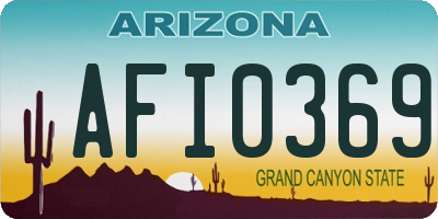 AZ license plate AFI0369