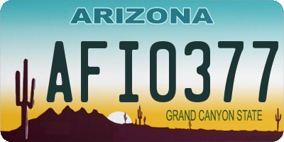 AZ license plate AFI0377