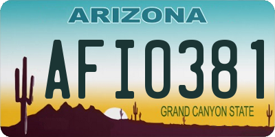 AZ license plate AFI0381