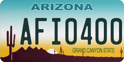 AZ license plate AFI0400