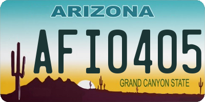 AZ license plate AFI0405