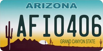 AZ license plate AFI0406