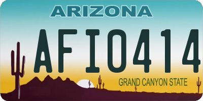 AZ license plate AFI0414