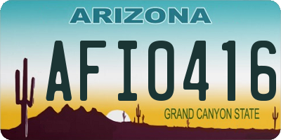 AZ license plate AFI0416