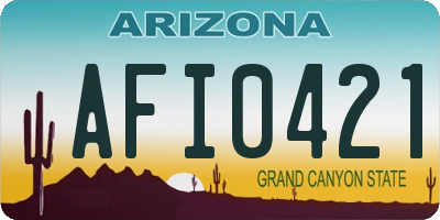 AZ license plate AFI0421
