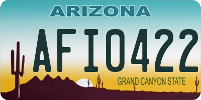 AZ license plate AFI0422