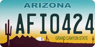 AZ license plate AFI0424