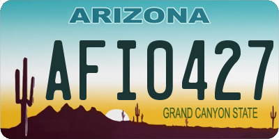 AZ license plate AFI0427