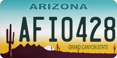 AZ license plate AFI0428