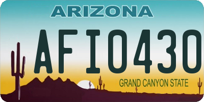 AZ license plate AFI0430