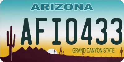 AZ license plate AFI0433