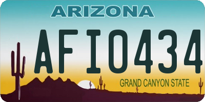 AZ license plate AFI0434
