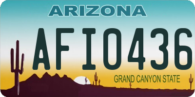 AZ license plate AFI0436