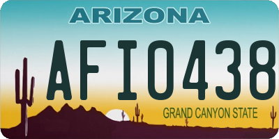 AZ license plate AFI0438