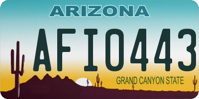 AZ license plate AFI0443