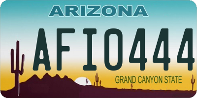 AZ license plate AFI0444
