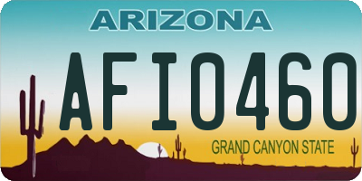 AZ license plate AFI0460