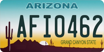 AZ license plate AFI0462