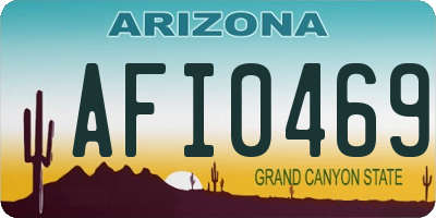 AZ license plate AFI0469