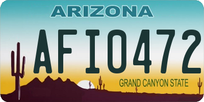 AZ license plate AFI0472