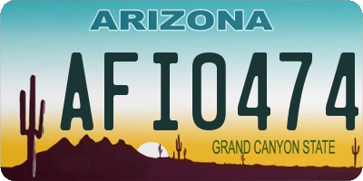 AZ license plate AFI0474