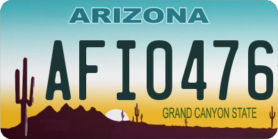 AZ license plate AFI0476