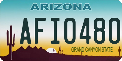 AZ license plate AFI0480