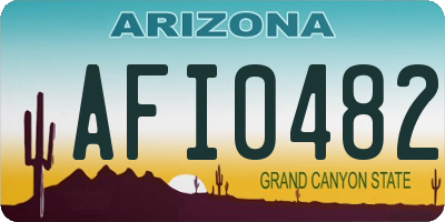 AZ license plate AFI0482