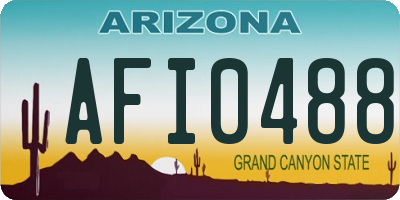 AZ license plate AFI0488