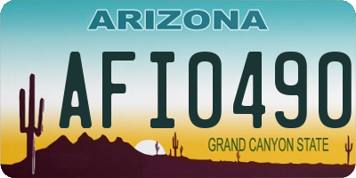 AZ license plate AFI0490