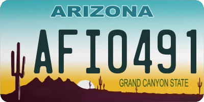 AZ license plate AFI0491
